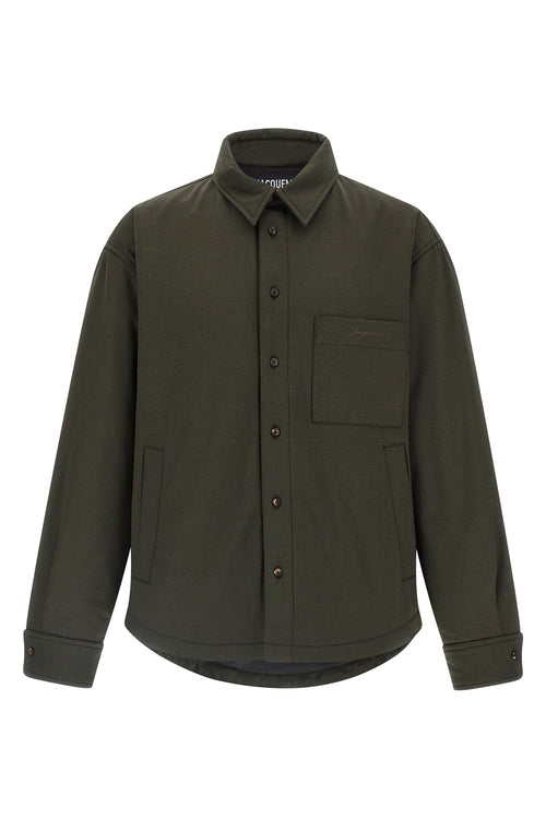 JACQUEMUS 'La Chemise Boulanger' overshirt For Men 95% virgin wool 5% elastane