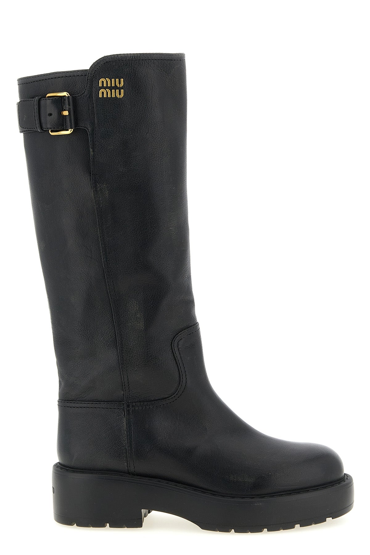 High boots with buckle