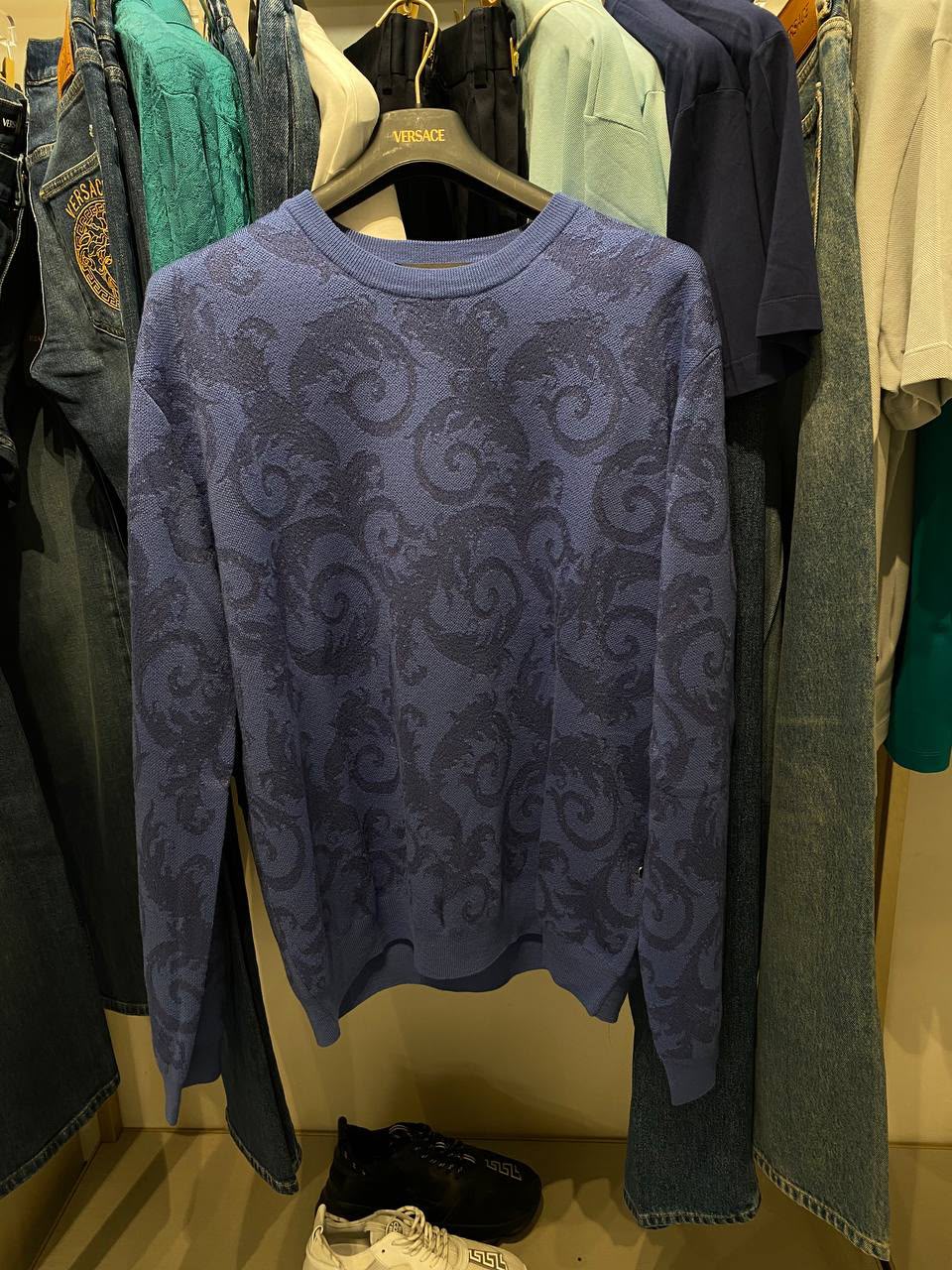 Barocco Jacquard Crewneck Sweater