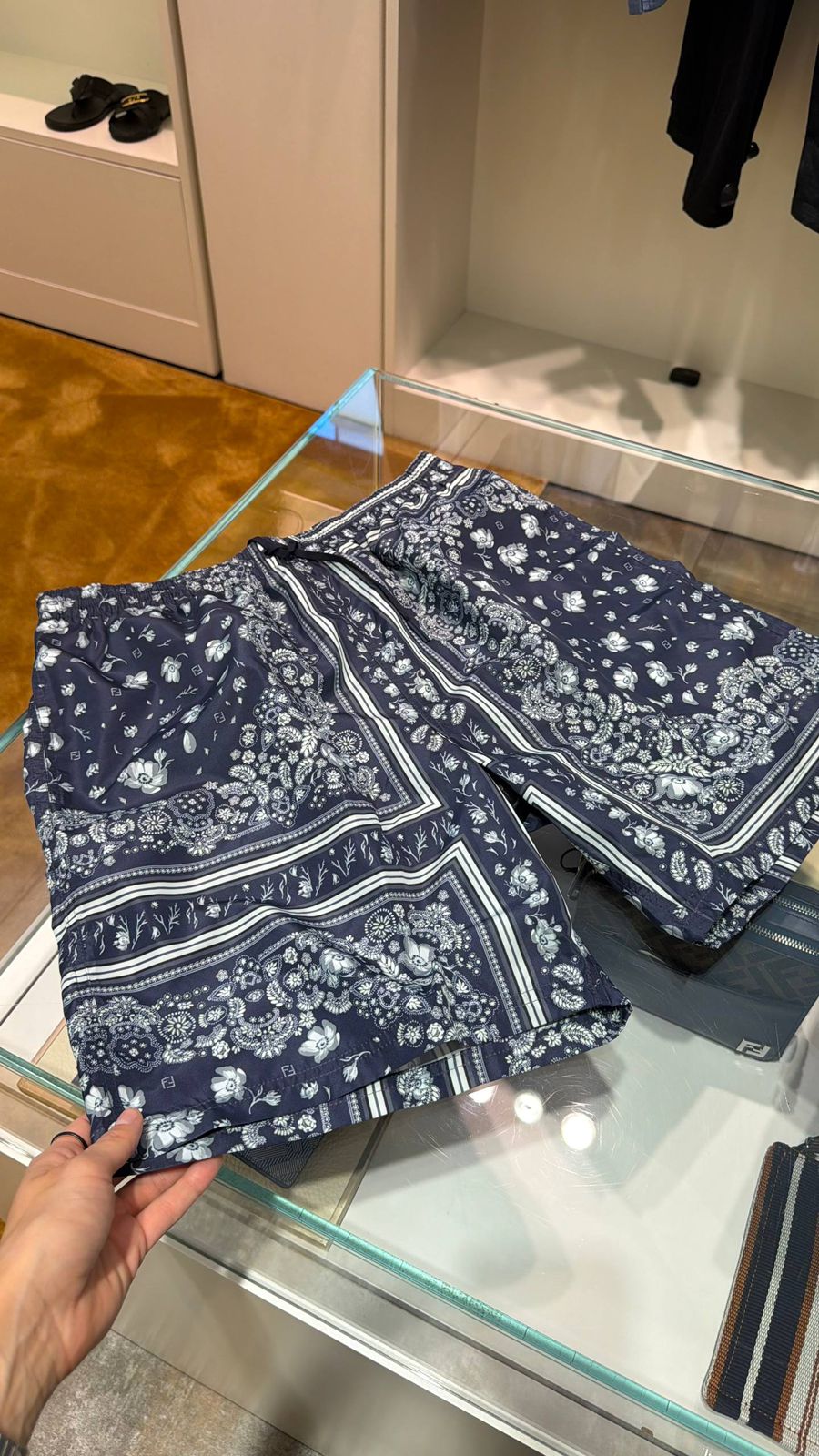 Floral Paisley Print Swim Shorts