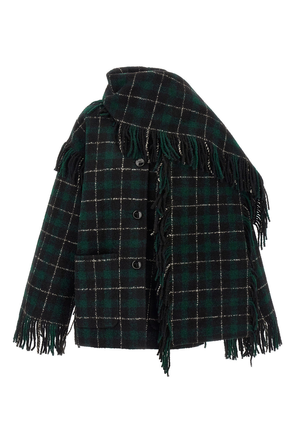 Jacket with integrated scarf