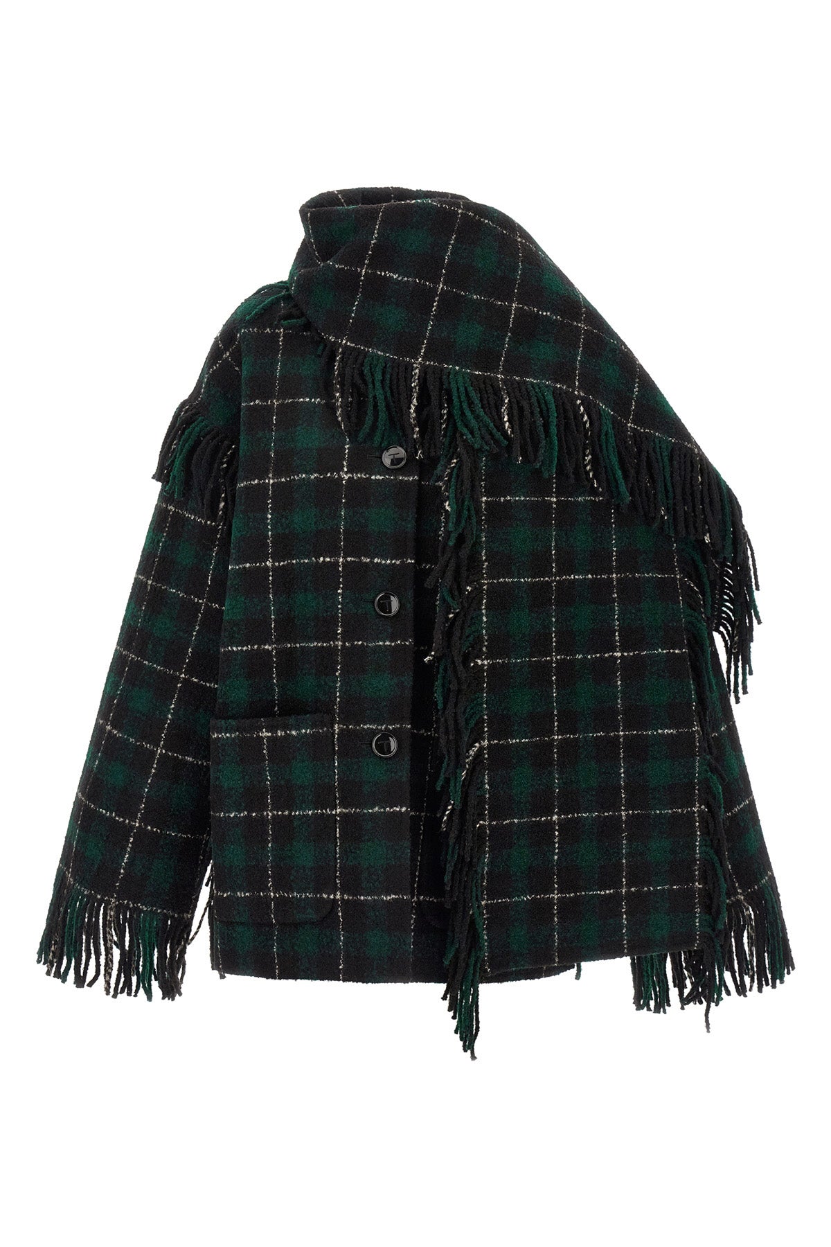 Jacket with integrated scarf