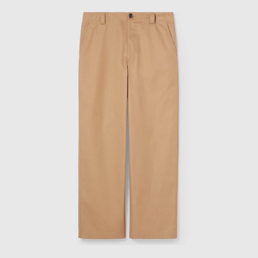 Cotton drill pant with stripe