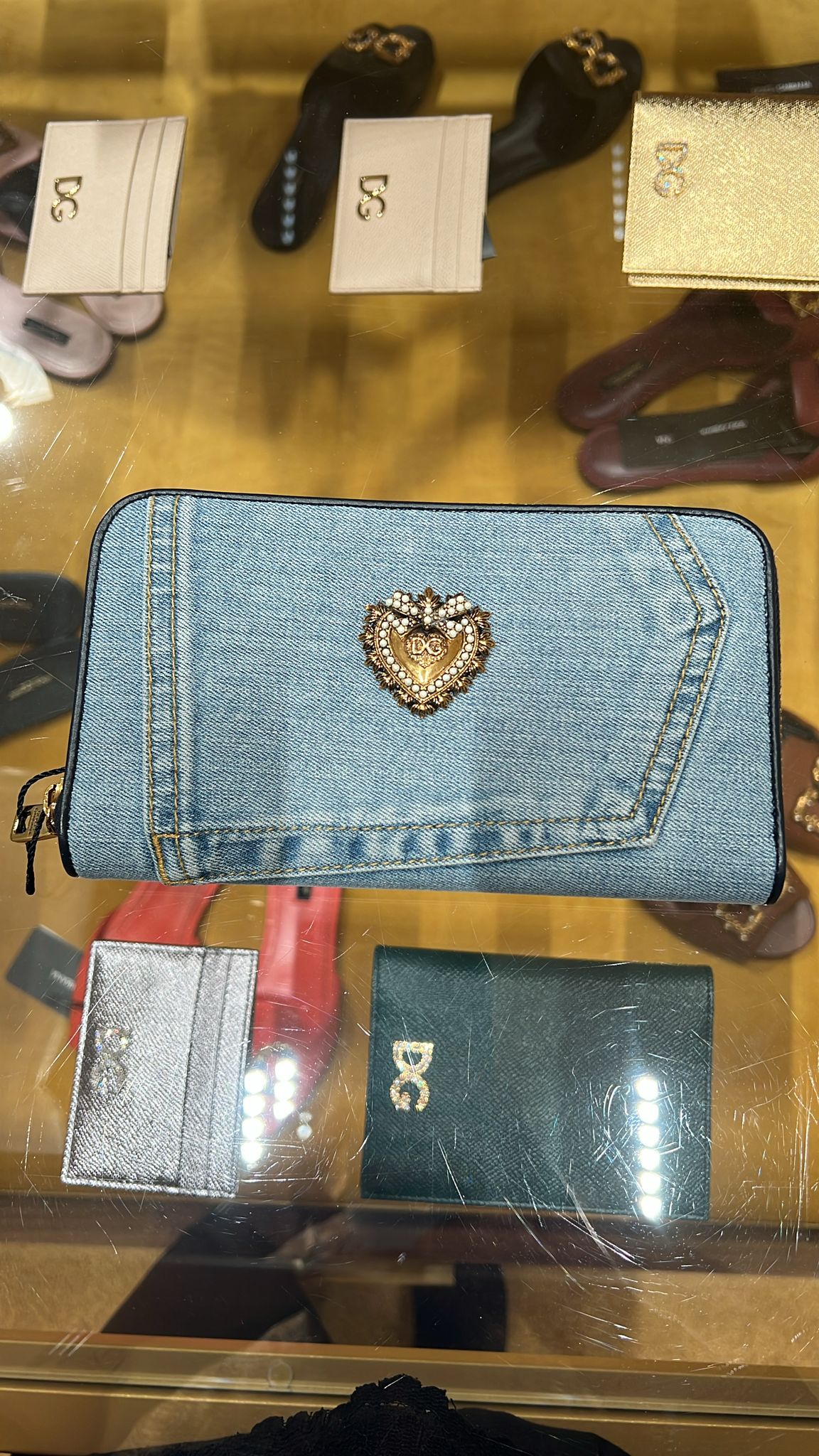 Devotion Zip-Around Wallet in Denim