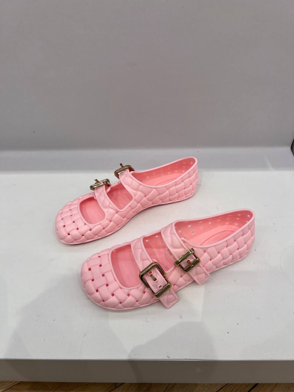 Woven Jelly Mary Jane Flats