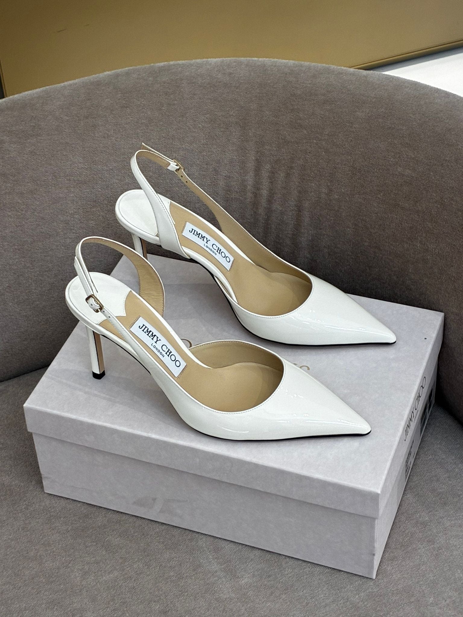 Bing 65 Patent Leather Slingback Pumps