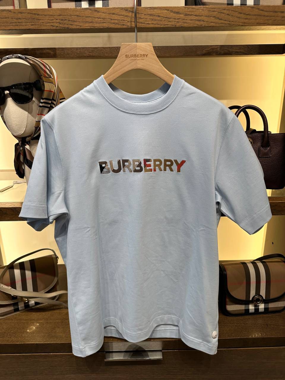 Check Appliqué Cotton T-shirt