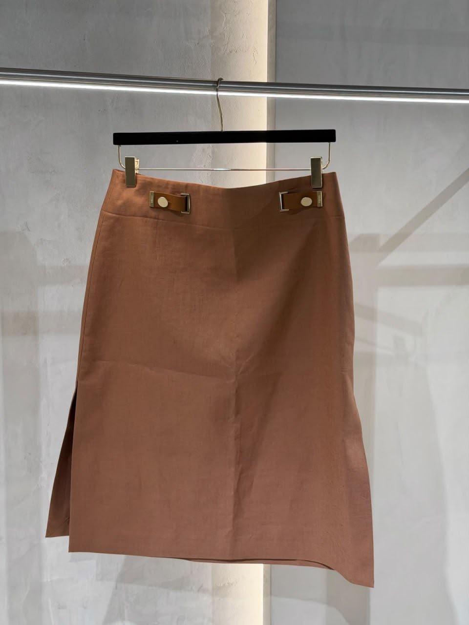 Brown Linen Skirt