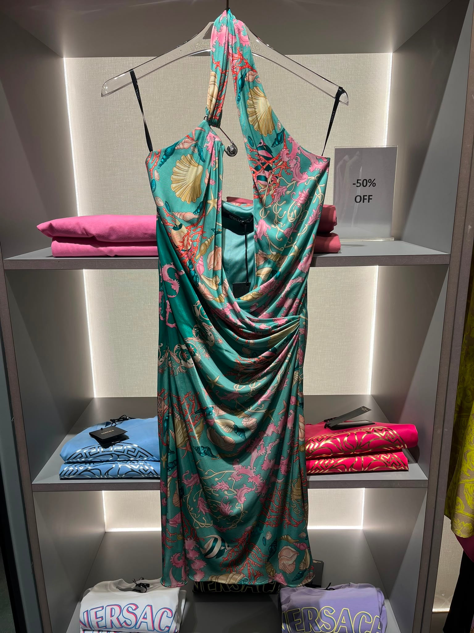 Treasure Print Halterneck Dress
