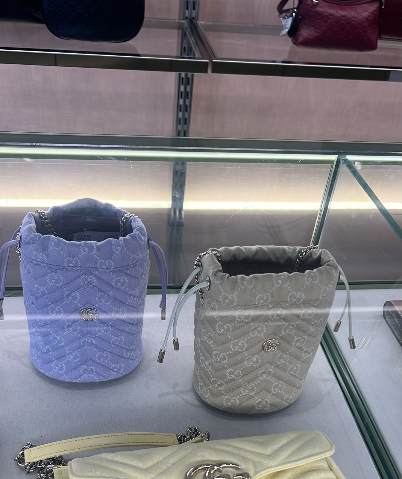 GG Marmont Denim Bucket Bag