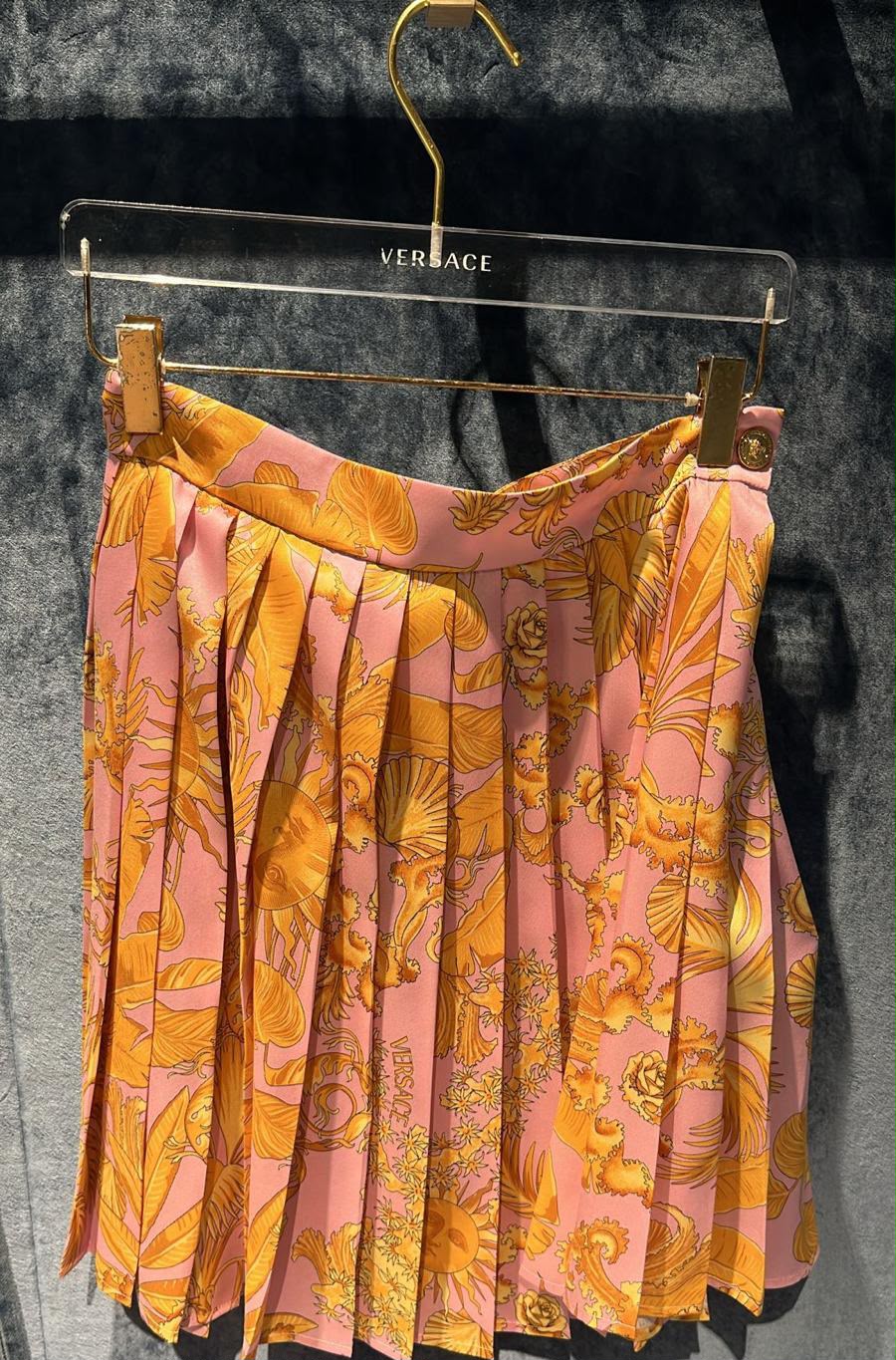 Sunburst Pleated Mini Skirt