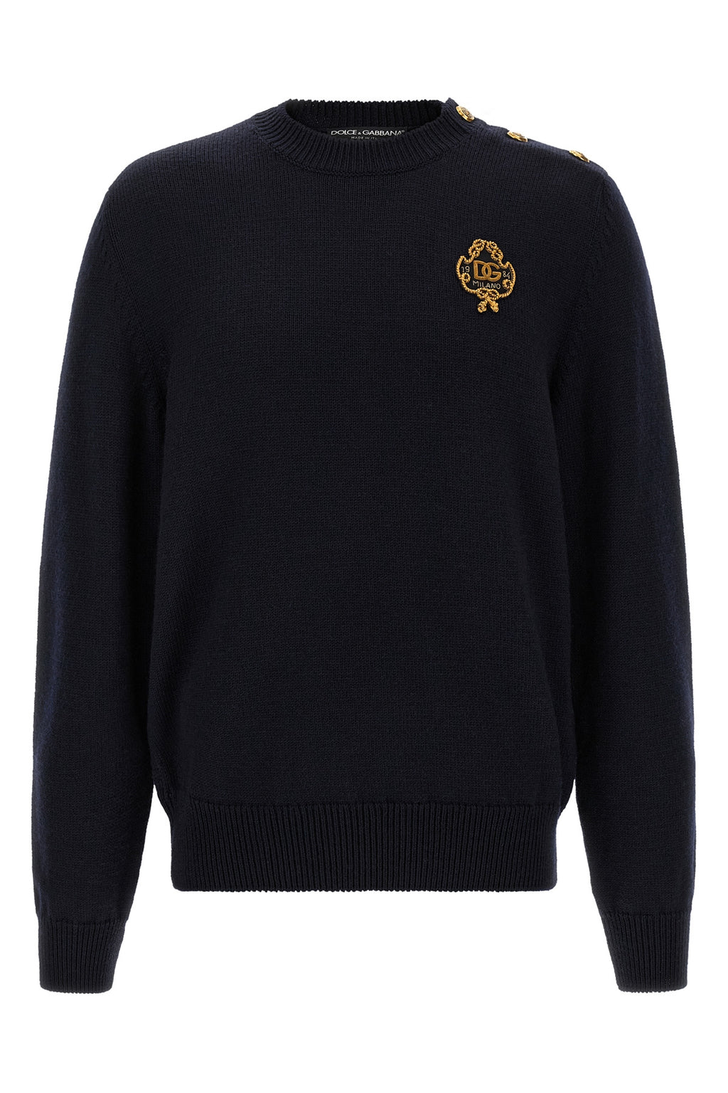 Embroidered coat of arms sweater