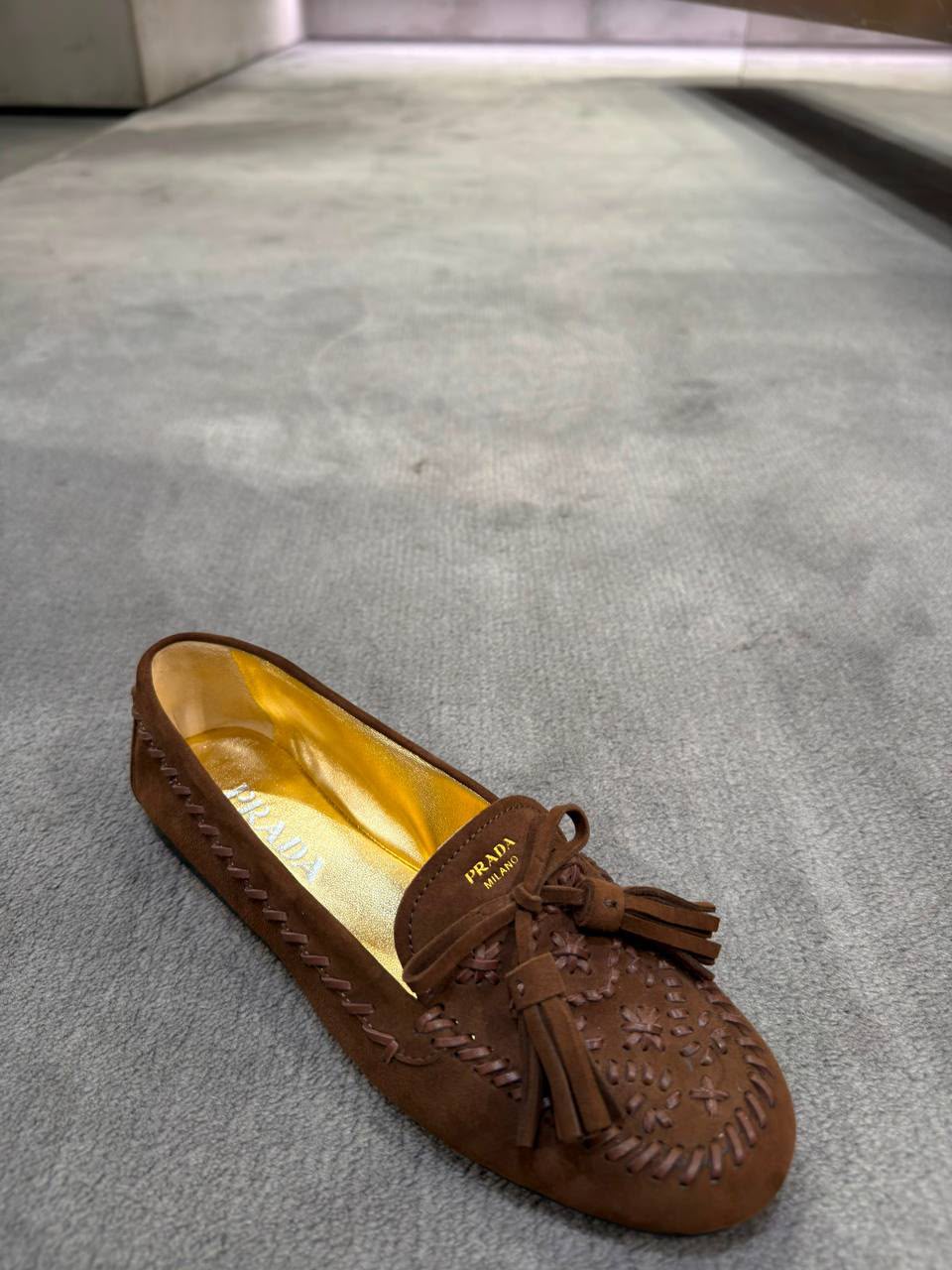 Brushed Leather Loafers