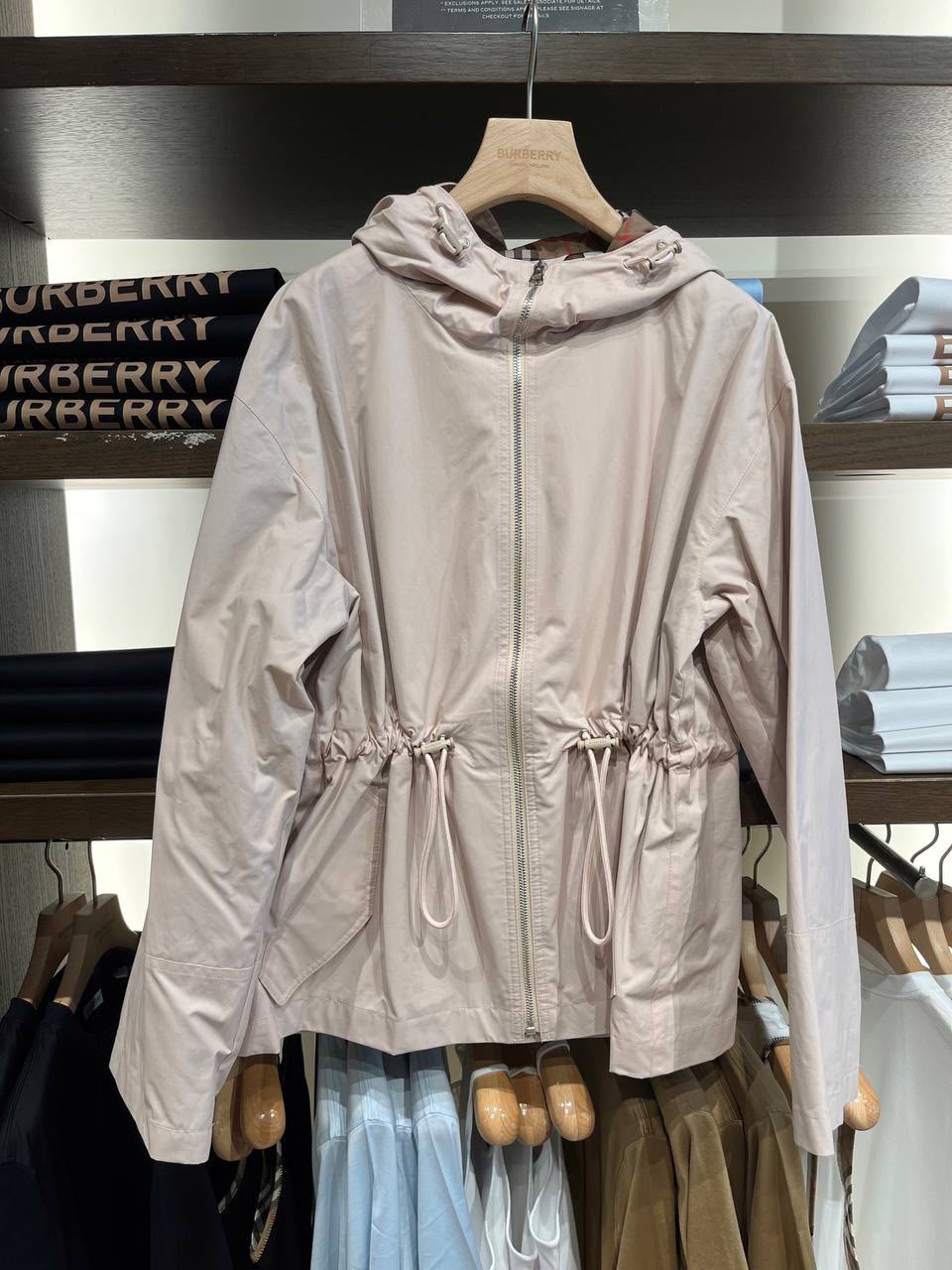 Drawcord Waist Hooded Jacket