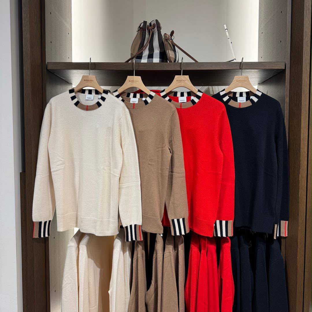 Icon Stripe Detail Wool Cashmere Sweater