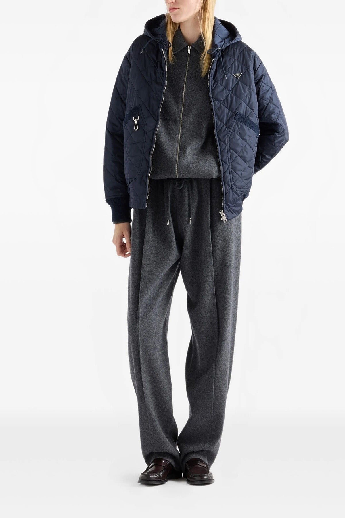 prada Quilted hooded jacket