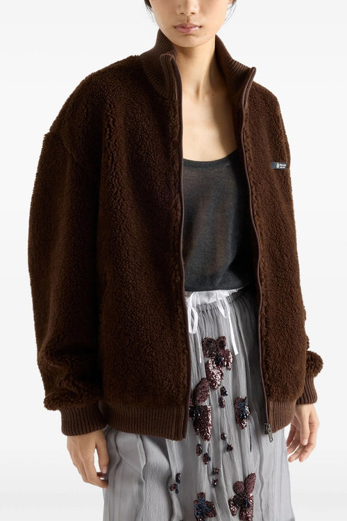 PRADA 'Teddy' fur jacket For Women 52% virgin wool, 48% polyamide