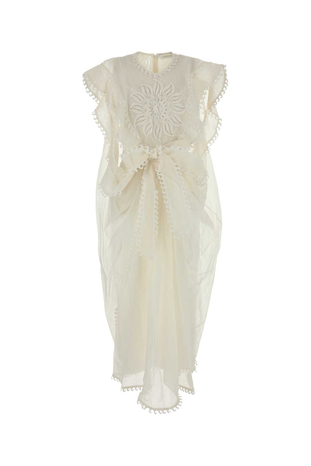 ZIMMERMANN BALANCE WATERFALL DRESS For Women Exterior: 52% Linen 48% Silk Lining: 100% Cotton