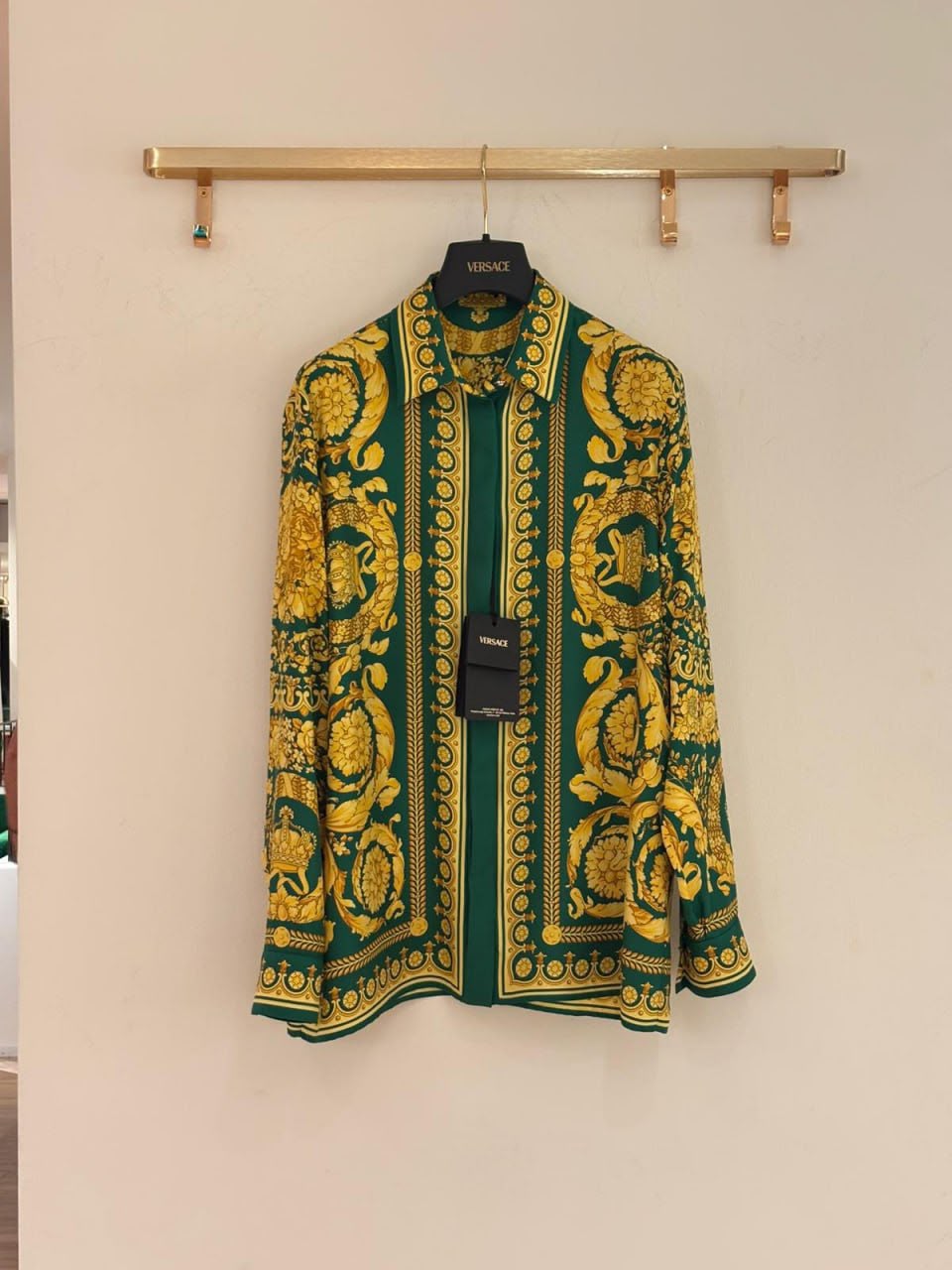 Barocco Print Silk Shirt