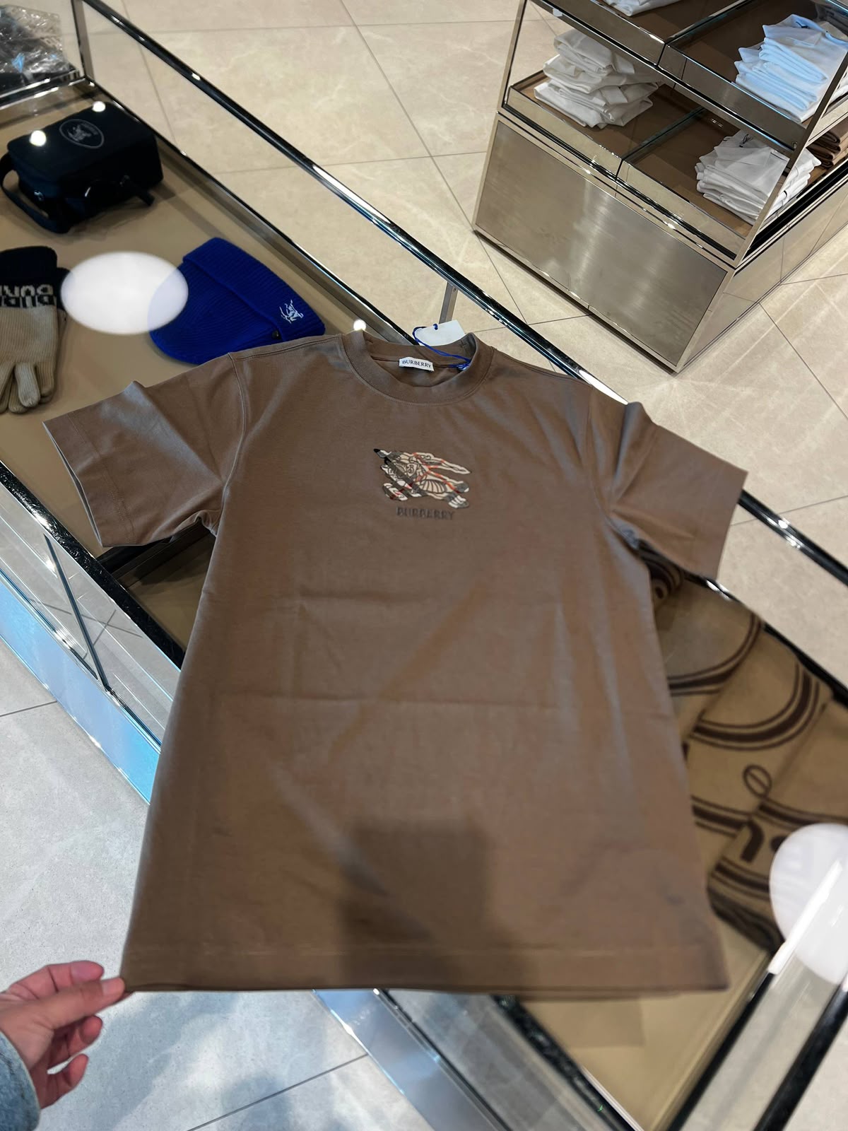 Check EKD (Equestrian Knight Design) Embroidered Cotton T-shirt