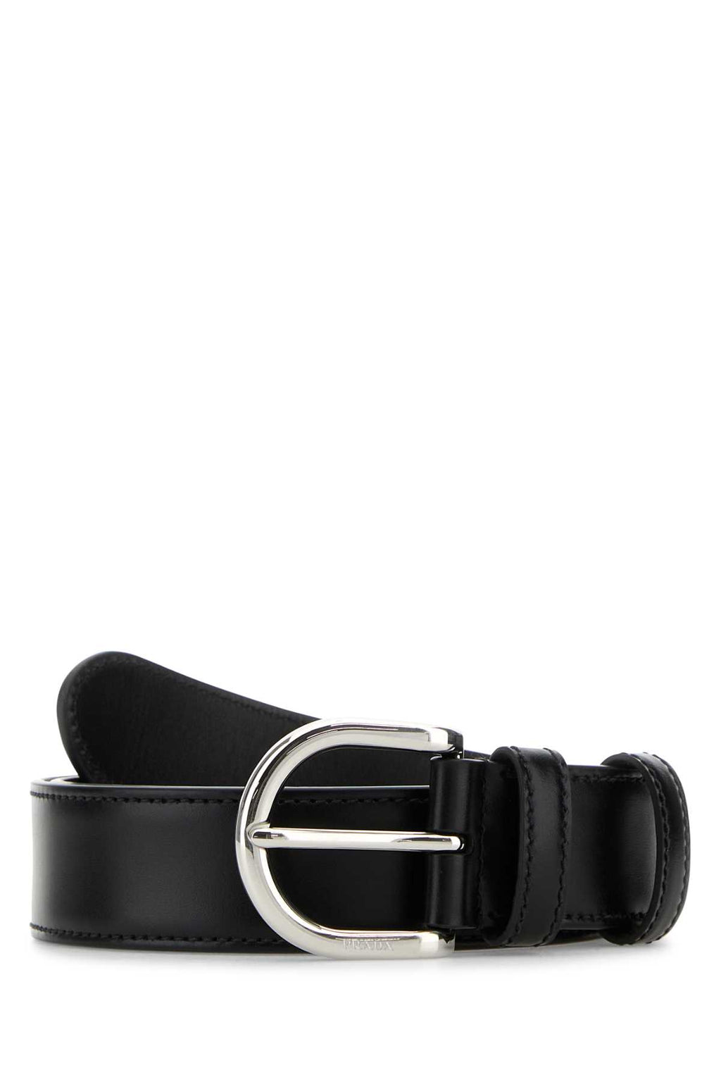 PRADA CINTURE For Women Exterior: 100% Calf Finishing: Silver metal