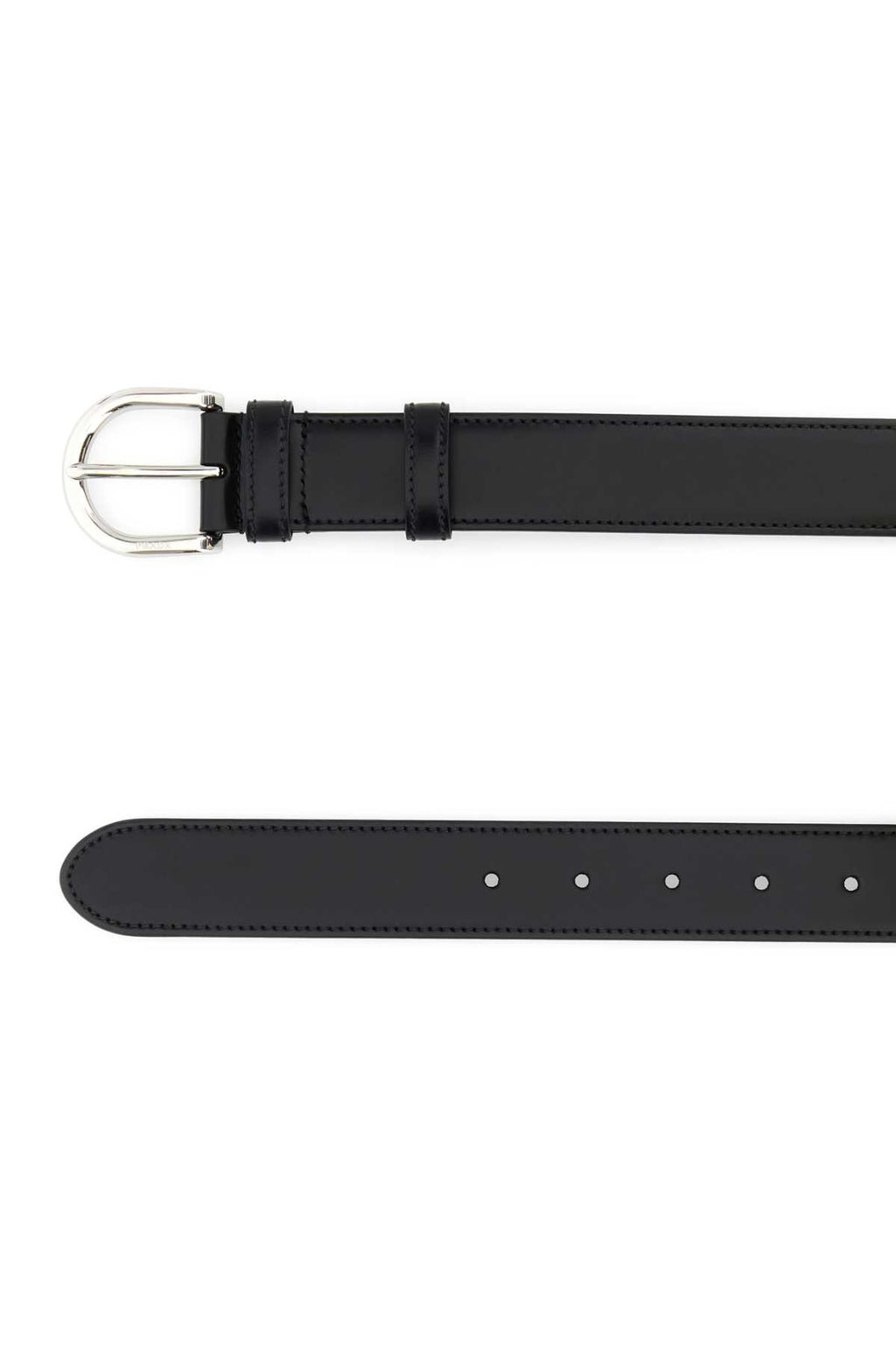PRADA CINTURE For Women Exterior: 100% Calf Finishing: Silver metal