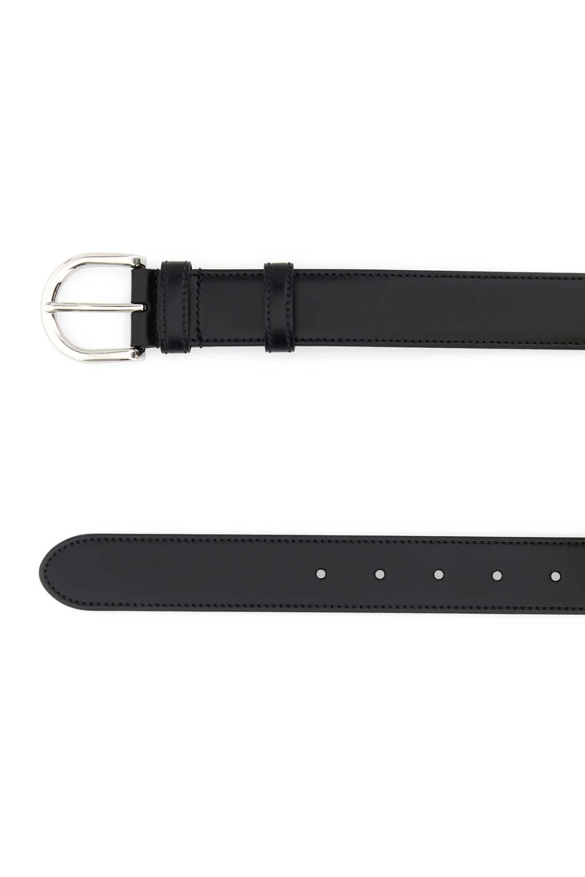 PRADA CINTURE For Women Exterior: 100% Calf Finishing: Silver metal