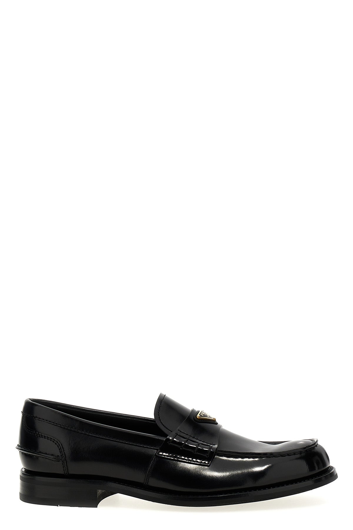 PRADA Logo loafers For Men 100% calfskin leather (Bos Taurus)