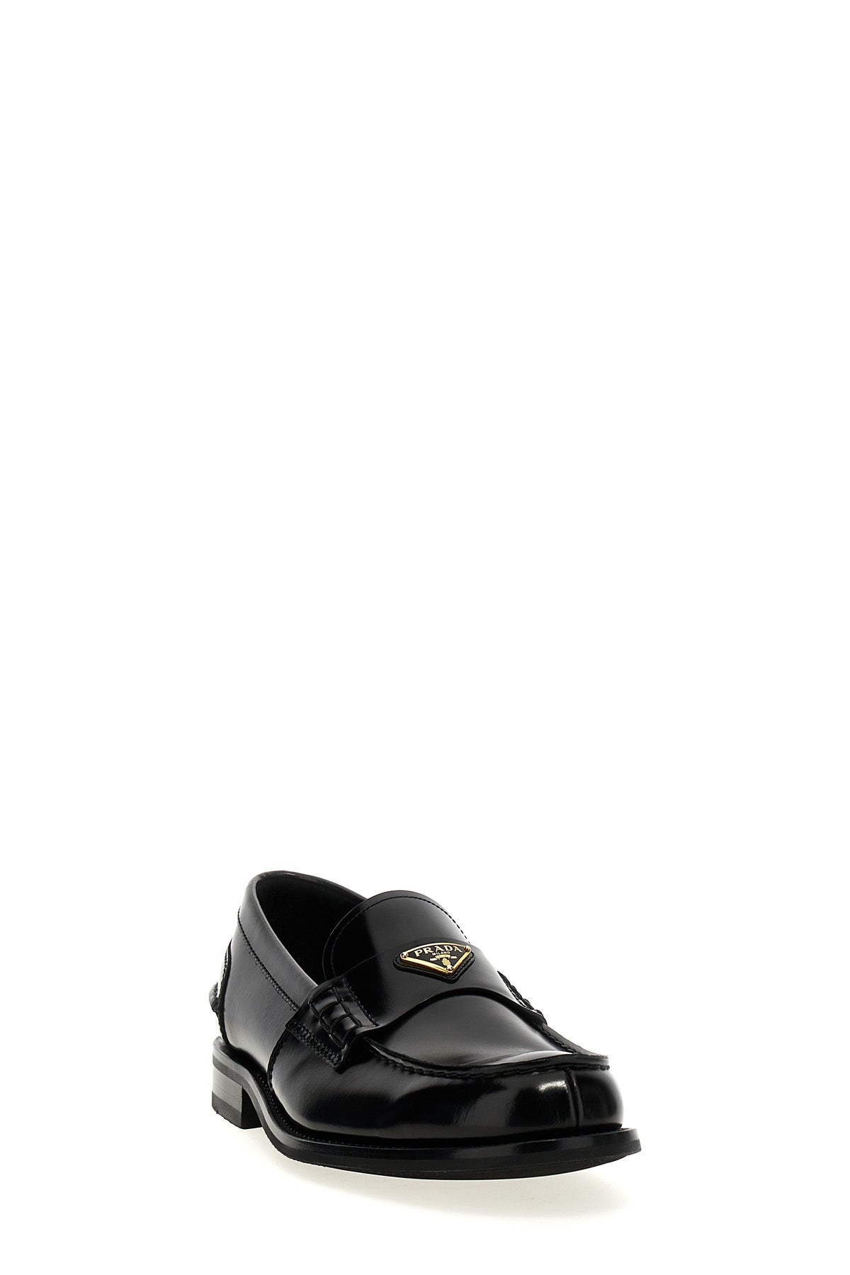 PRADA Logo loafers For Men 100% calfskin leather (Bos Taurus)