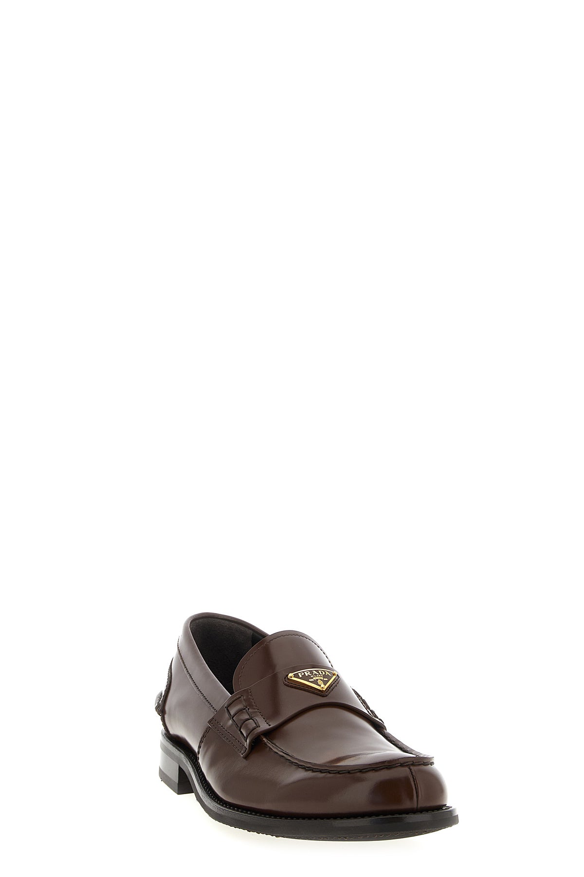 PRADA Logo loafers For Men 100% calfskin leather (Bos Taurus)