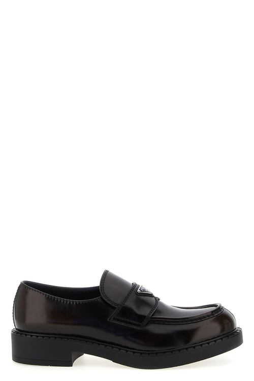 PRADA 'Chocolate' loafers For Men 100% calfskin leather (Bos Taurus)