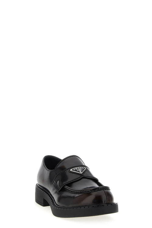 PRADA 'Chocolate' loafers For Men 100% calfskin leather (Bos Taurus)
