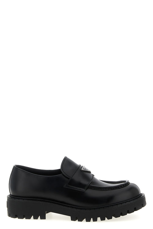 PRADA 'Double Chocolate' loafers For Men 100% calfskin leather (Bos Taurus)