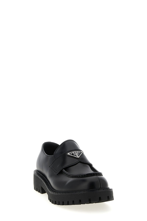 PRADA 'Double Chocolate' loafers For Men 100% calfskin leather (Bos Taurus)