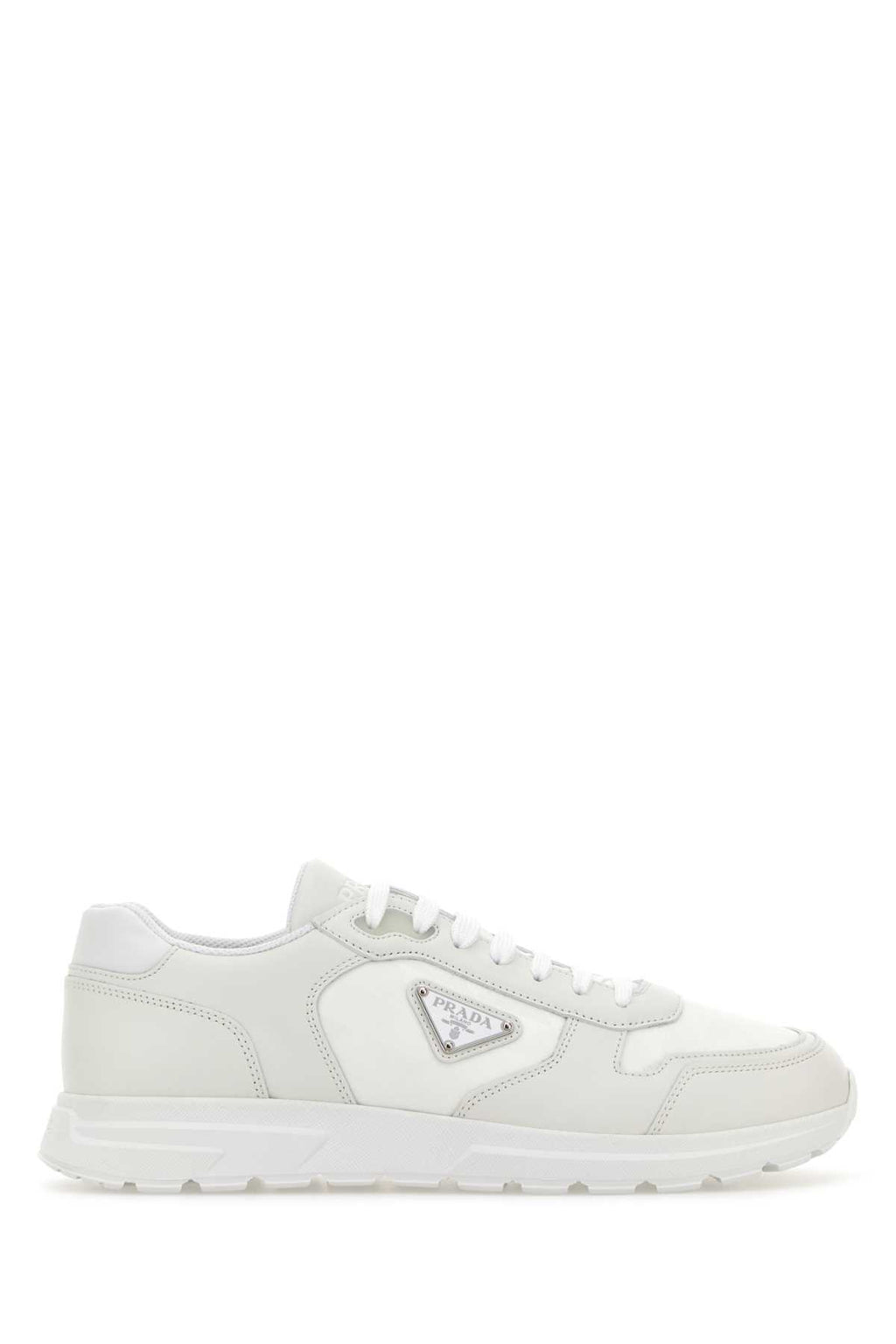 PRADA SNEAKERS For Men Exterior: 100% Leather 100% Fabric Interior: 100% Leather Sole: Rubber