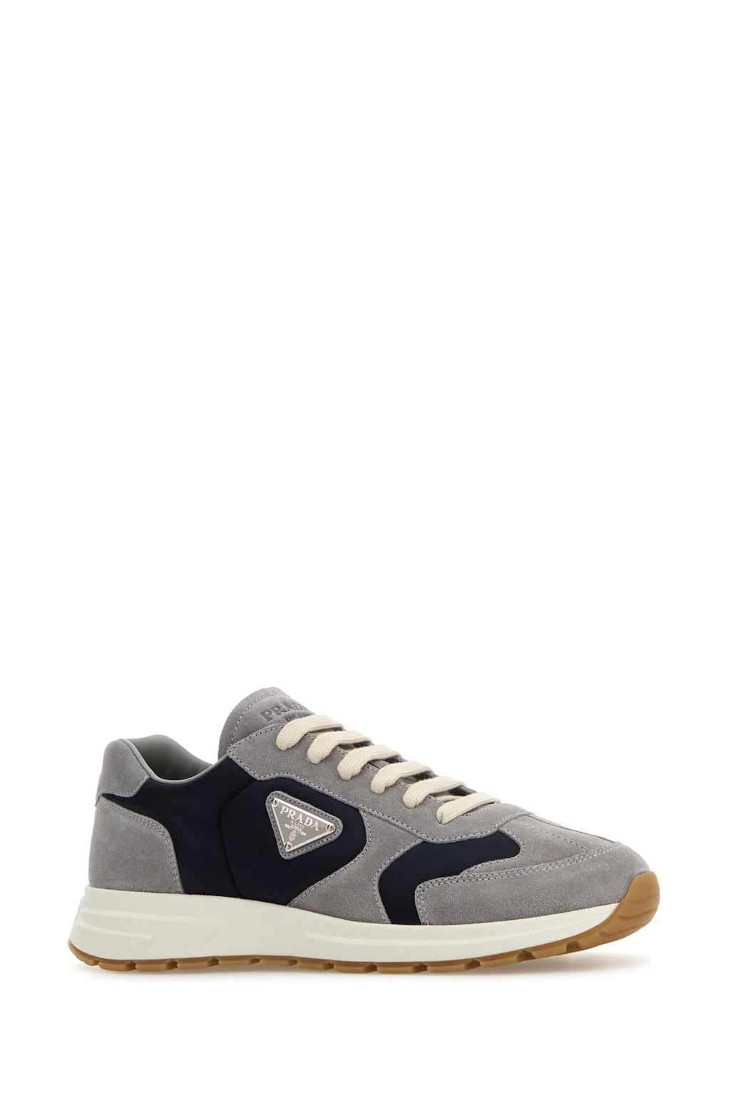 PRADA CALZATURE UOMO For Men Exterior: 100% Suede 100% Re-Nylon Interior: 100% Leather Sole: Rubber