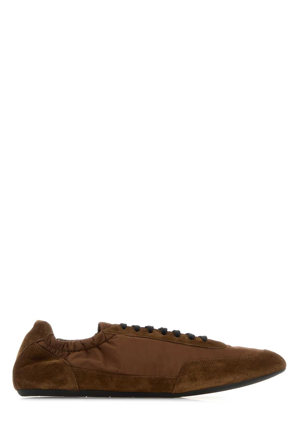 PRADA LIFESTYLE For Men Exterior: 100% Nylon 100% Suede Interior: 100% Nylon Sole: Rubber