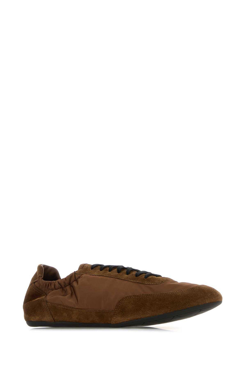PRADA LIFESTYLE For Men Exterior: 100% Nylon 100% Suede Interior: 100% Nylon Sole: Rubber