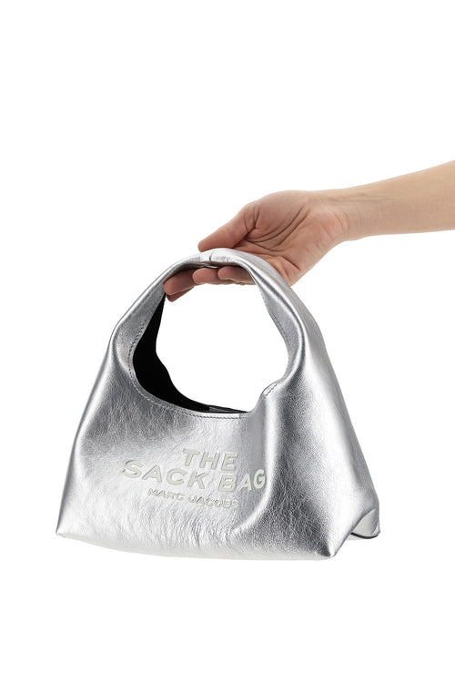 MARC JACOBS 'The Metallic Leather Mini Sack Bag' handbag For Women 100% leather
