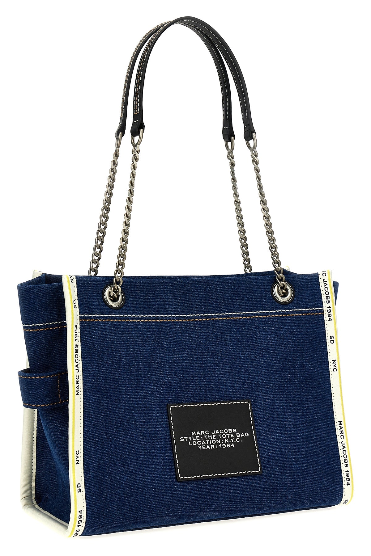 MARC JACOBS 'The Denim Chain Medium Tote' shoulder bag For Women 100% cotton