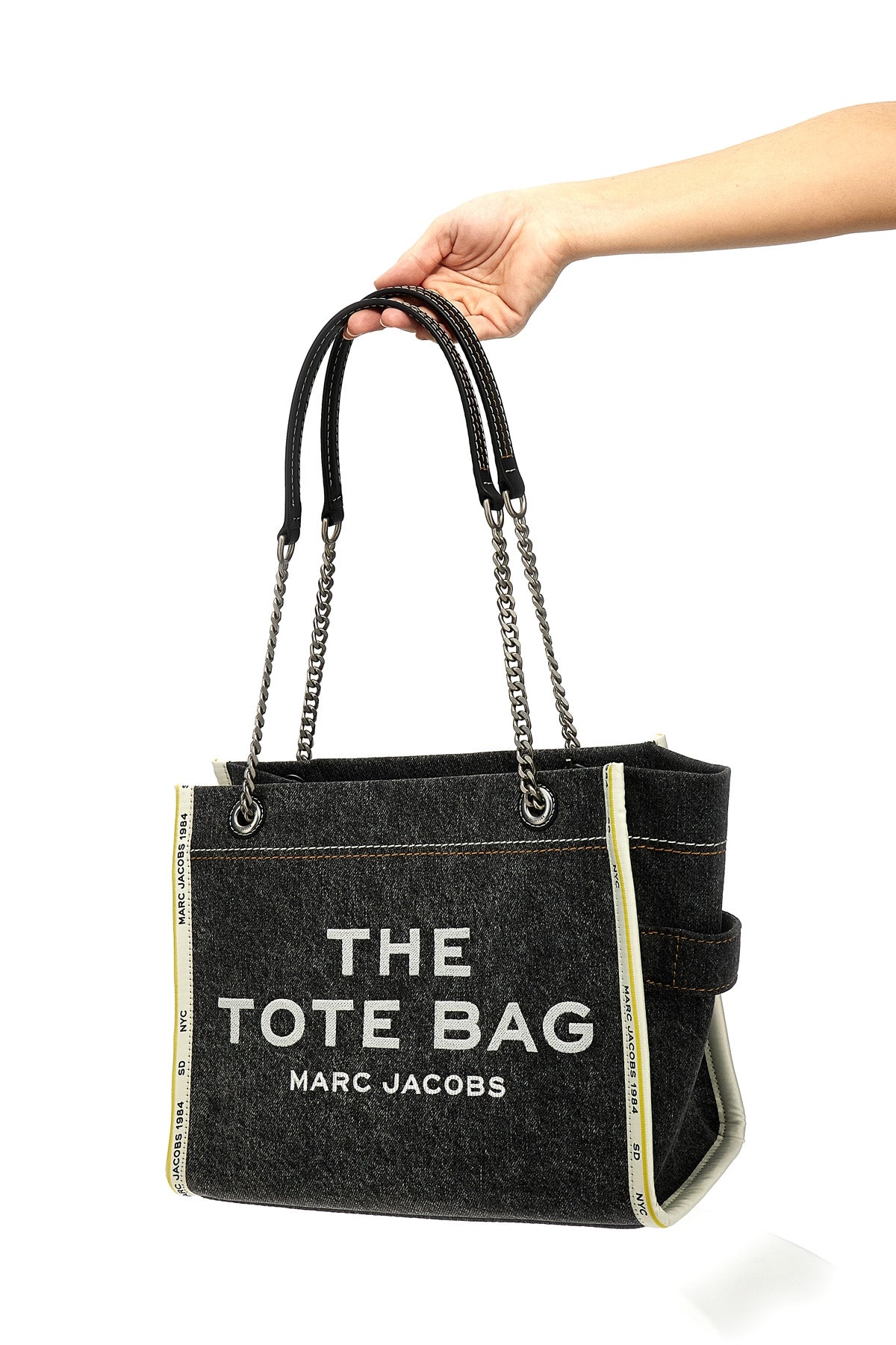 MARC JACOBS 'The Denim Chain Medium Tote' shoulder bag For Women 100% cotton