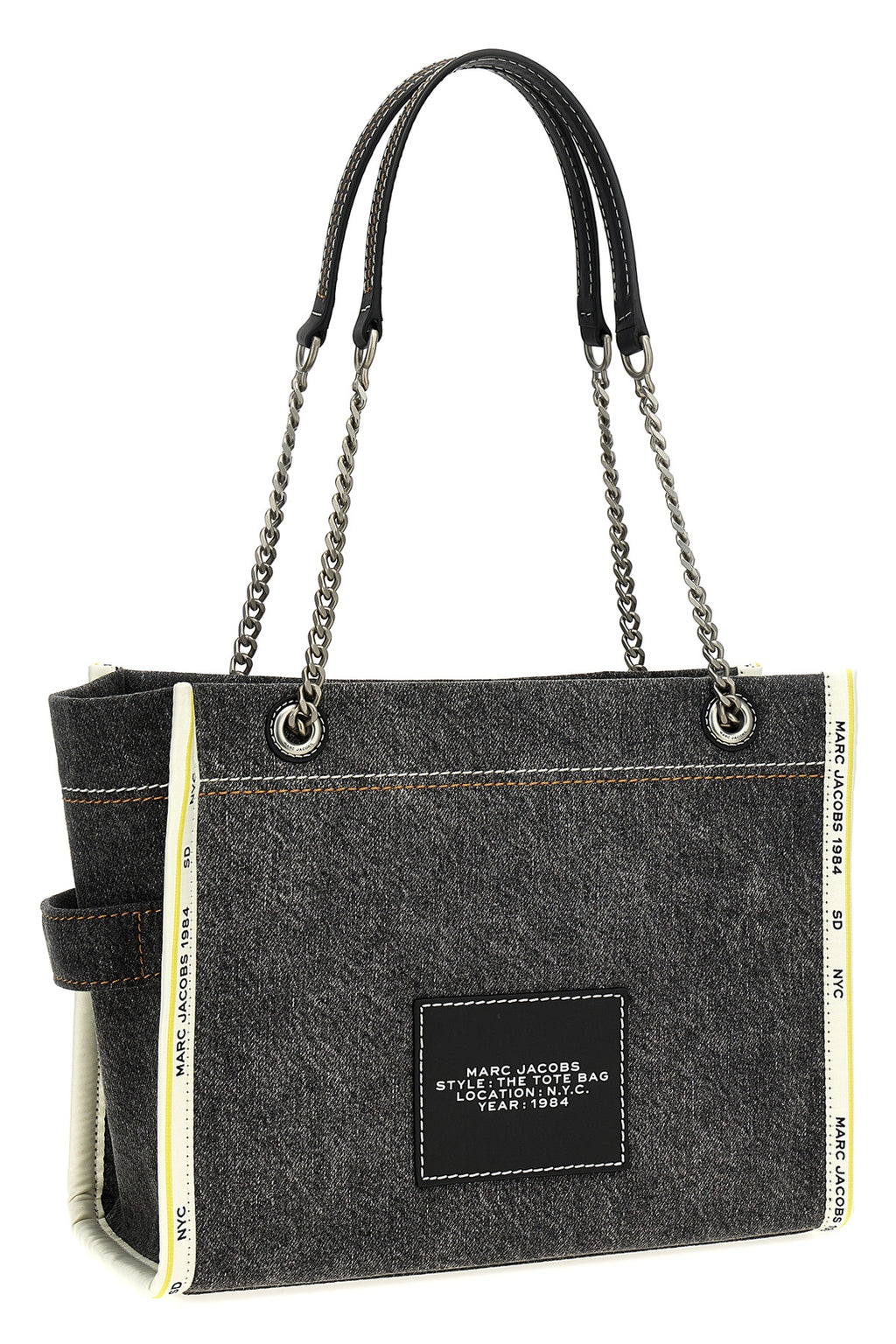 MARC JACOBS 'The Denim Chain Medium Tote' shoulder bag For Women 100% cotton