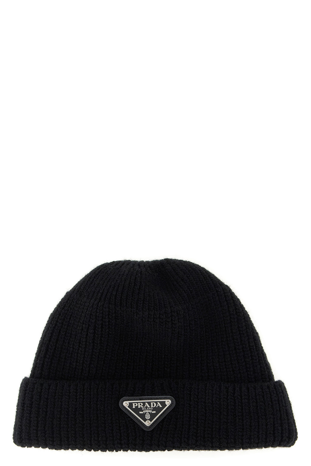 PRADA Logo beanie For Men 65% wo, 25% ws, 9% pa, 1% ea