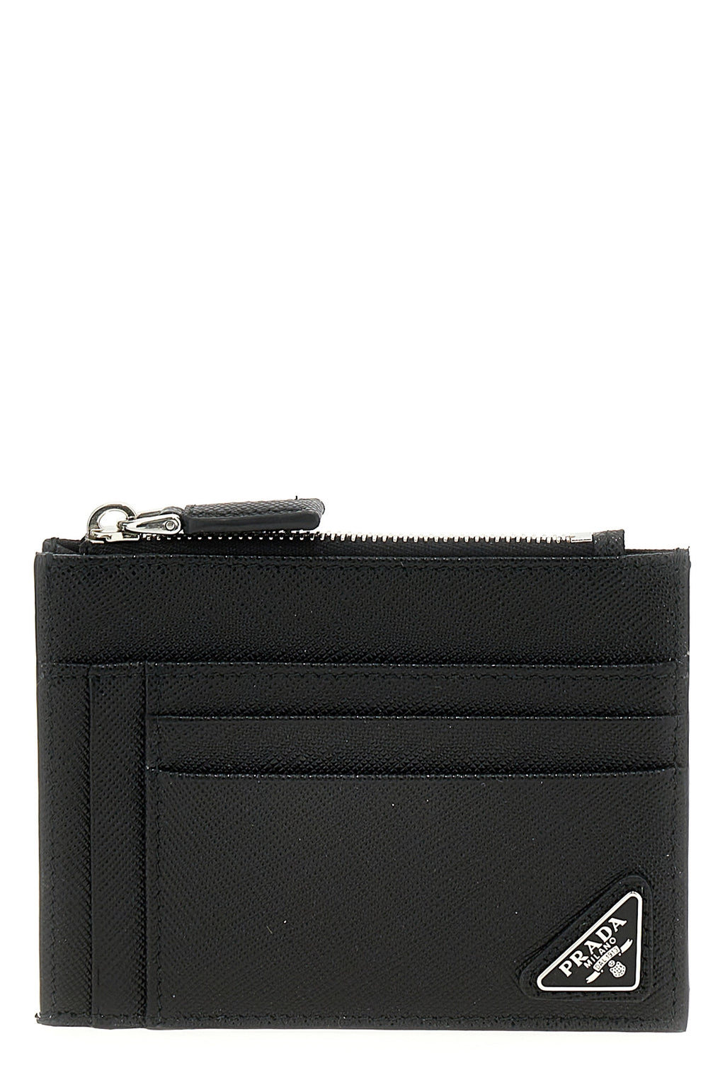 PRADA Saffiano logo card holder For Men 100% bos taurus