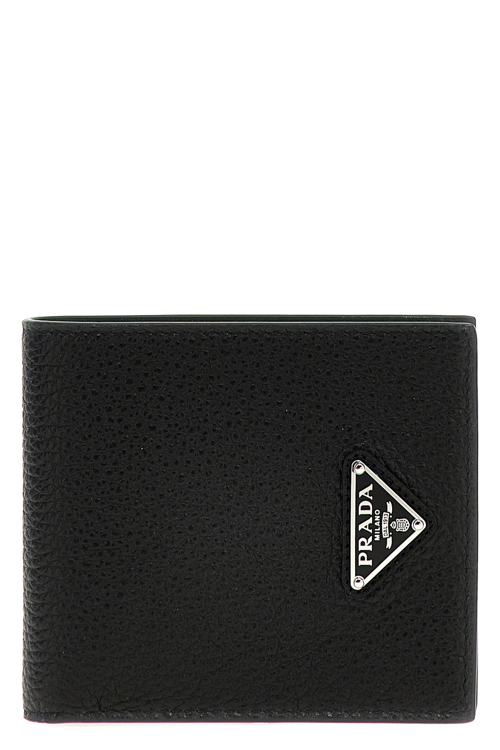 PRADA Logo leather wallet For Men 100% calfskin leather (Bos Taurus)
