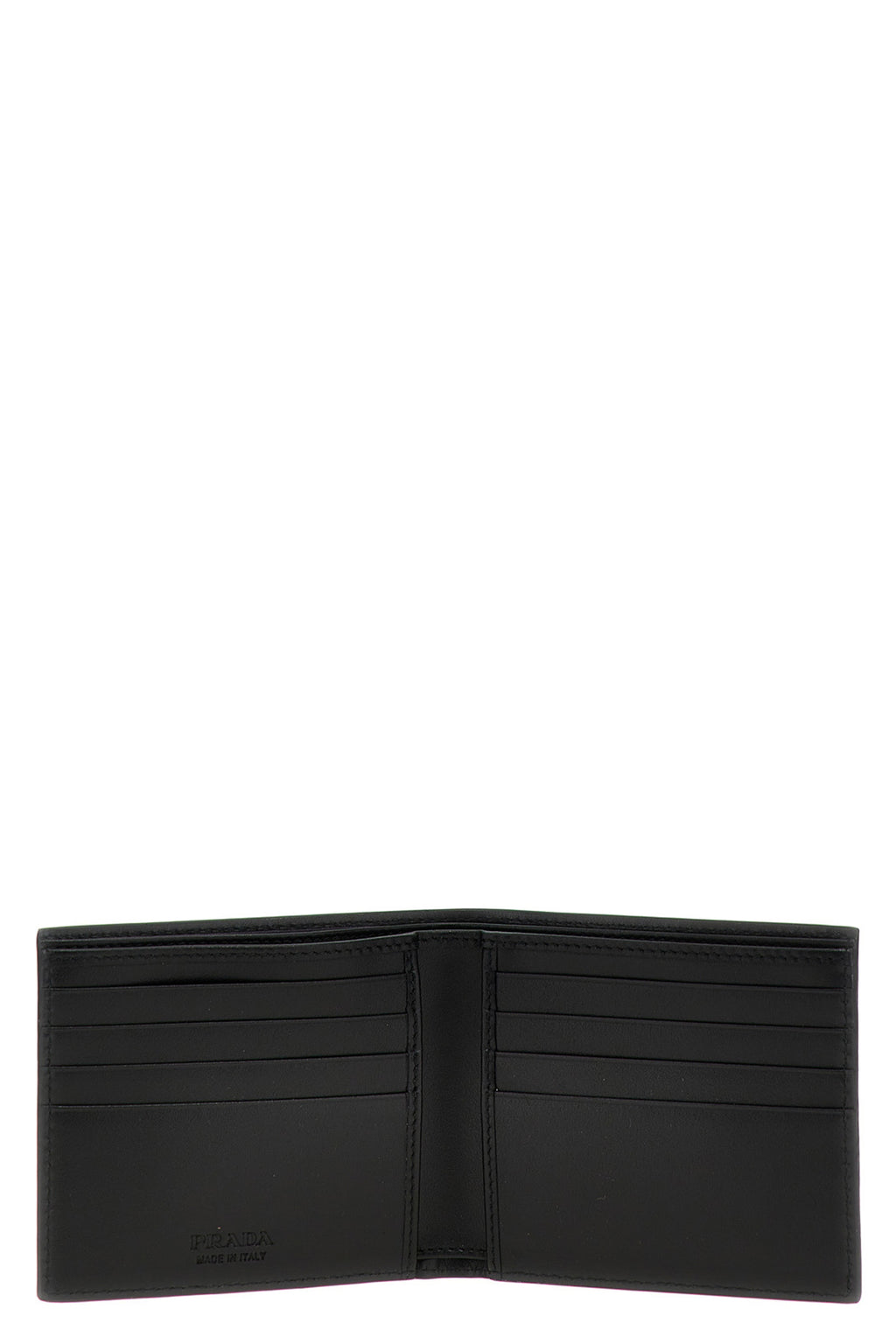 PRADA Logo leather wallet For Men 100% calfskin leather (Bos Taurus)