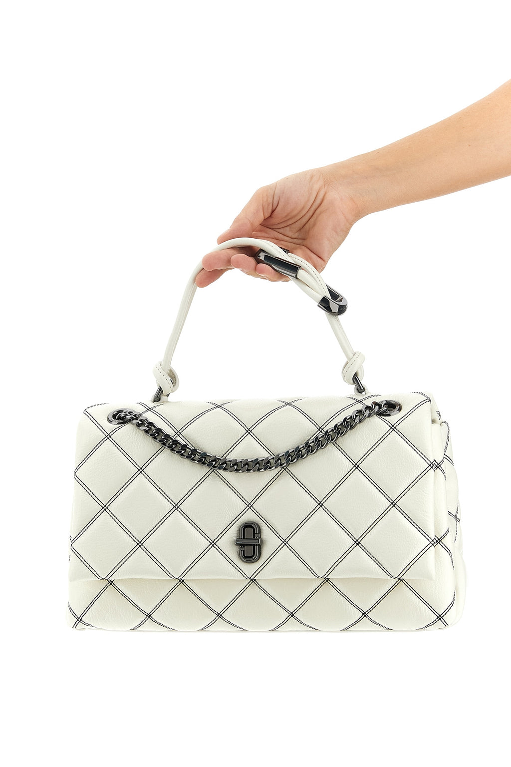 MARC JACOBS 'The Bi-Color Quilted Dual' medium shoulder bag For Women 100% cow leather (bos taurus)