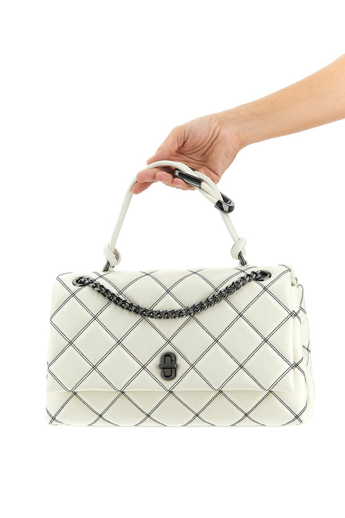 MARC JACOBS 'The Bi-Color Quilted Dual' medium shoulder bag For Women 100% cow leather (bos taurus)