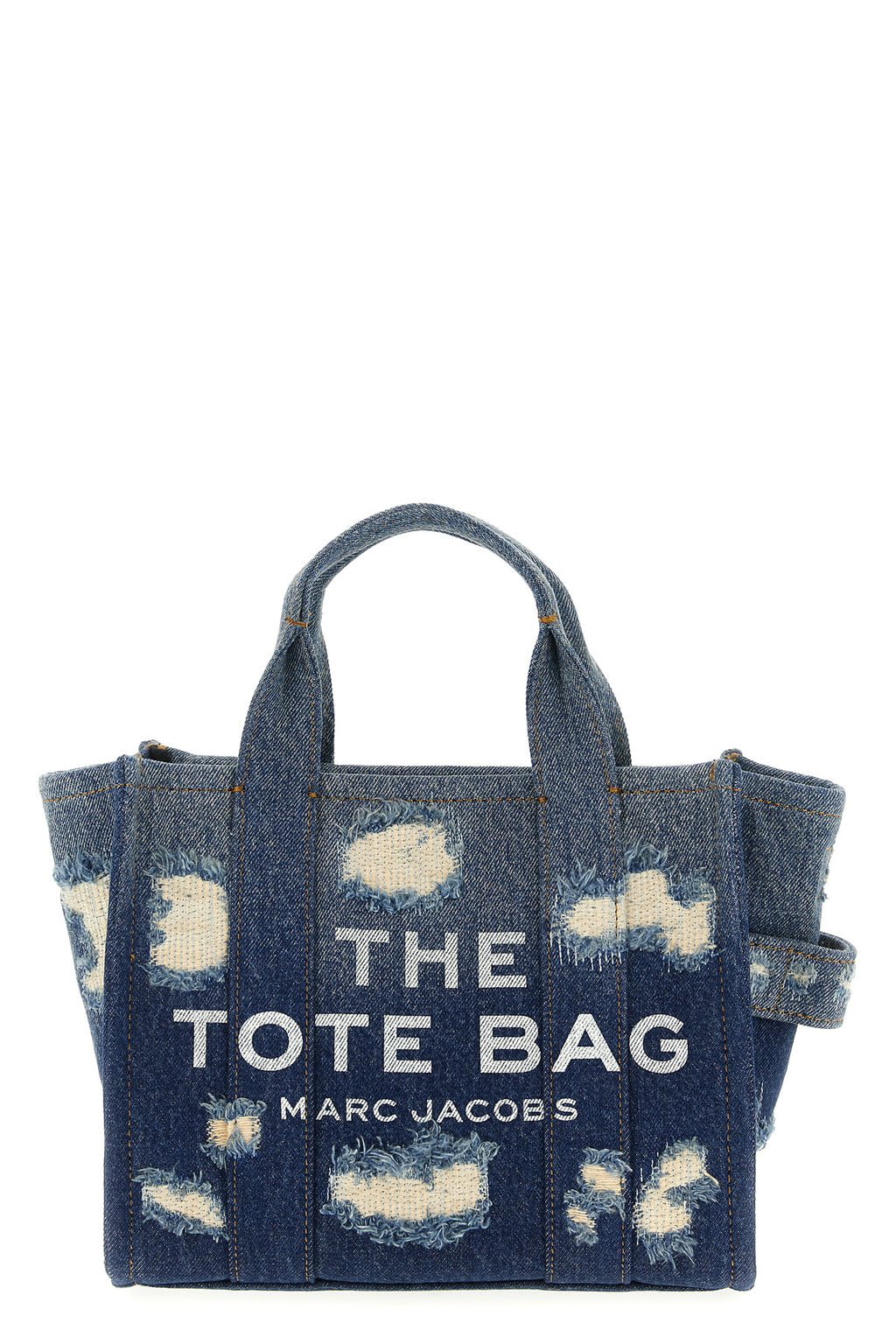 MARC JACOBS 'The Rip And Repair Denim Small Tote' shopping bag For Women 100% cotton