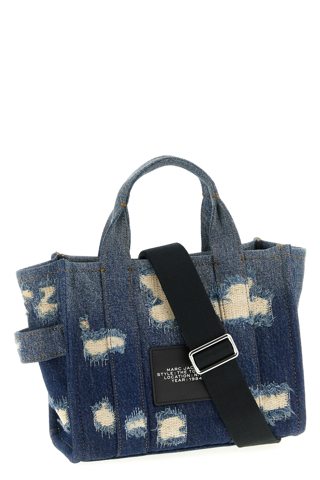 MARC JACOBS 'The Rip And Repair Denim Small Tote' shopping bag For Women 100% cotton